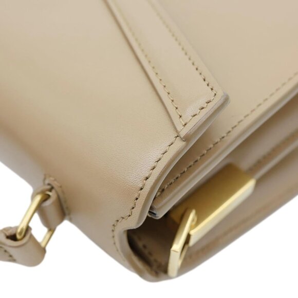 Yves Saint Laurent Cassandra Mini Leather Shoulder Bag Beige - Picture 8 of 15